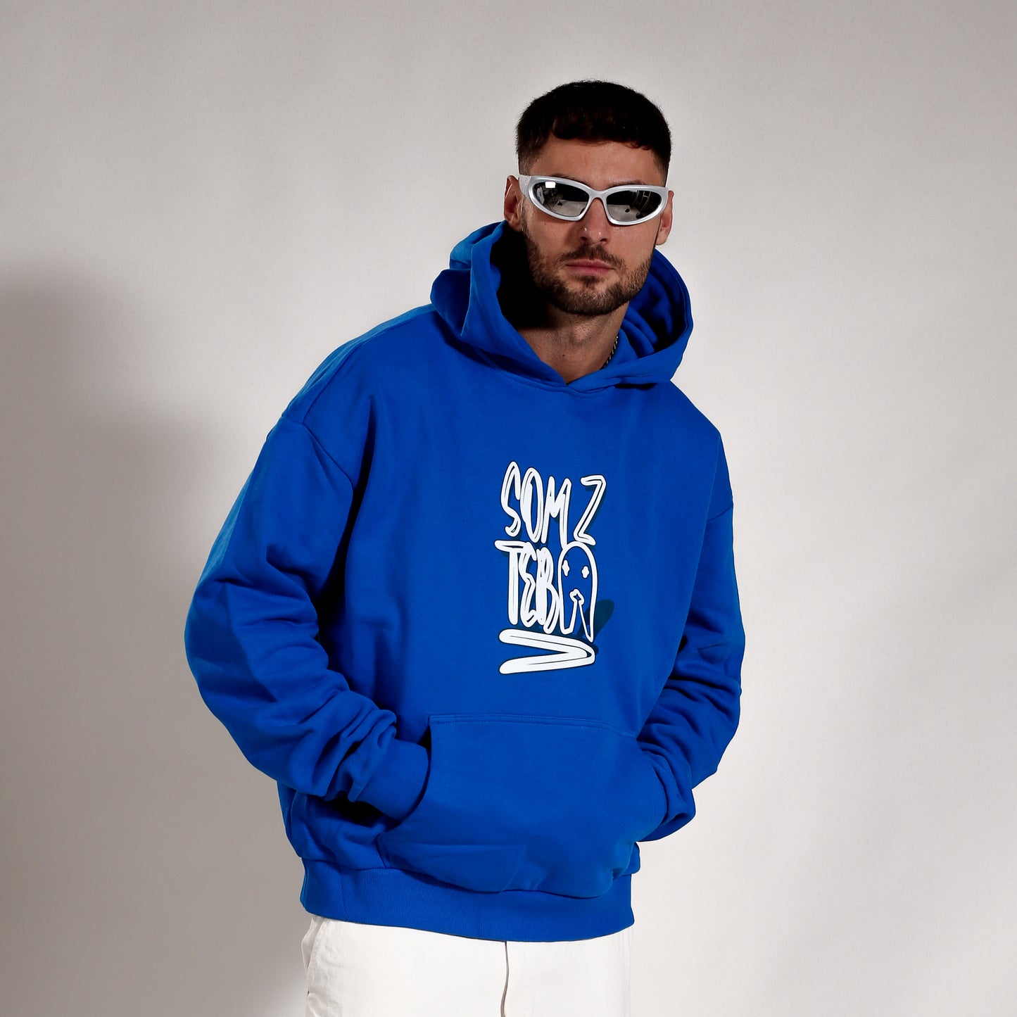 Modrá hoodie